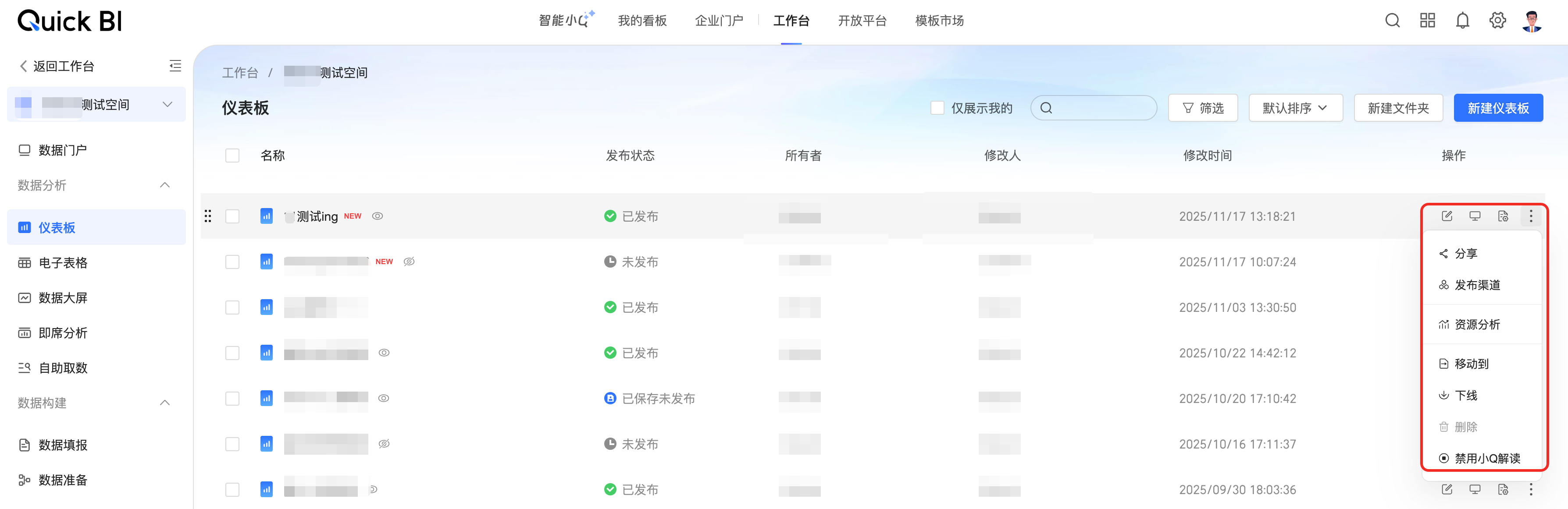 Quick BI空间管理员用户看不到报表协同授权按钮是什么原因？-阿里云帮助中心